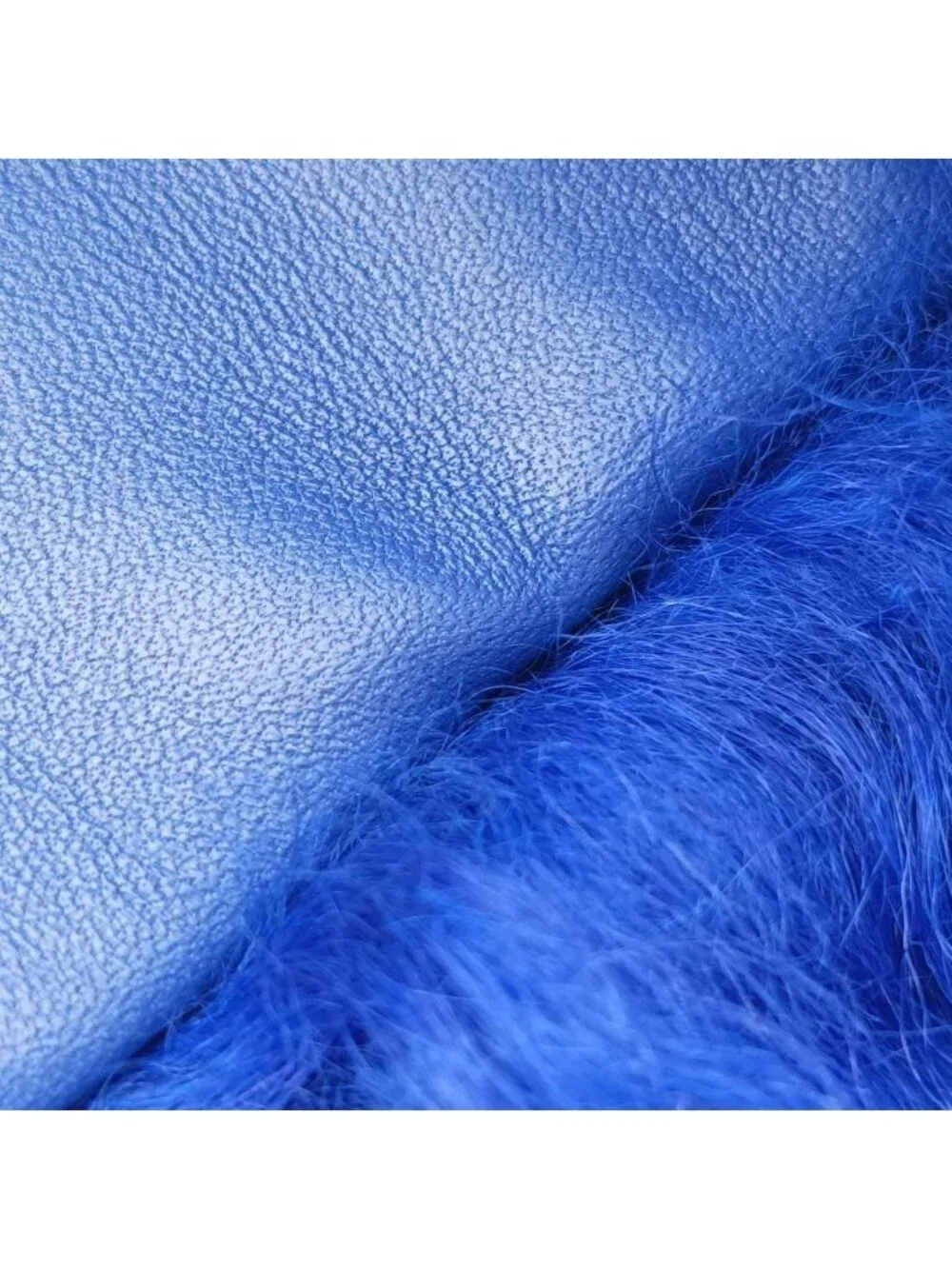 Chanel Shearling CC Hook Card Holder Blue Wool